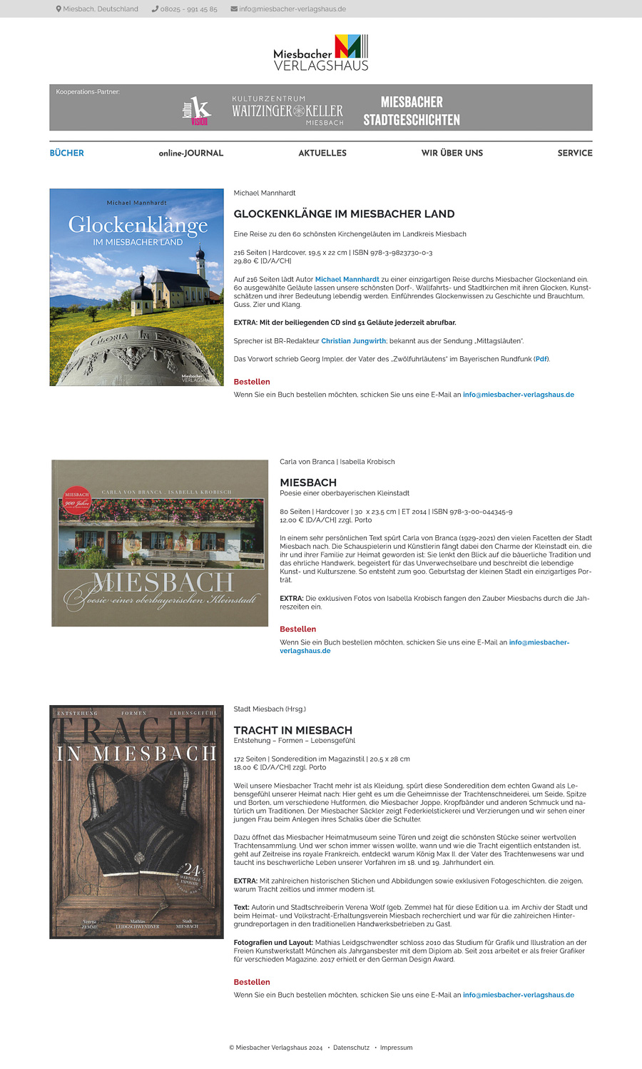 Produktseite von www.miesbacher-verlagshaus.de