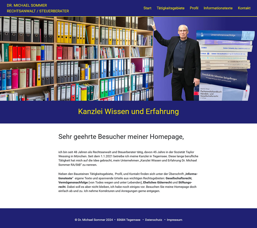 Startseite von www.sommerrechtsanwalt.de