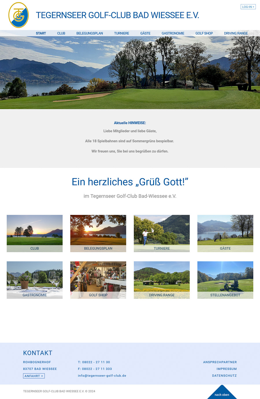 Startseite von www.tegernseer-golf-club.de